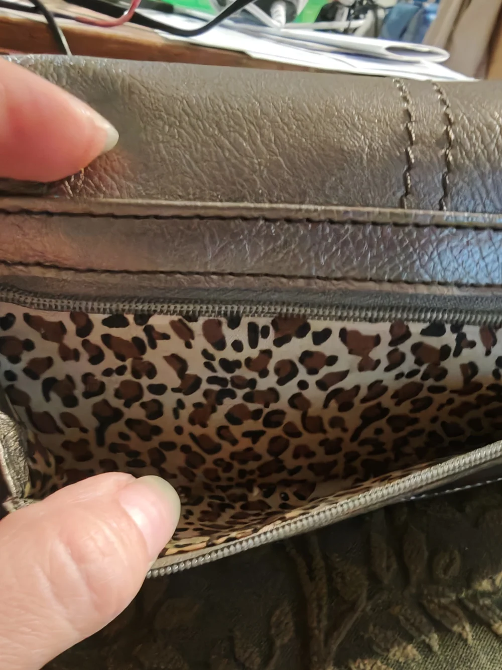 Relic Women's Metallic Silver Clutch Wallet